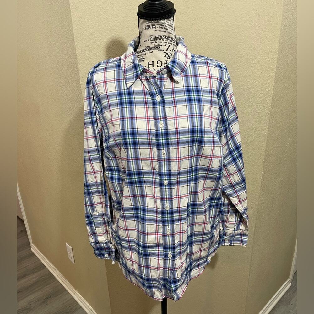 Talbots plaidβ button down shirt size xp